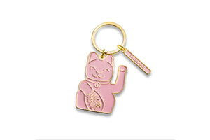 Schlüsselanhänger Lucky cat - pink