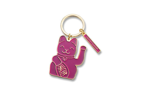 Schlüsselanhänger Lucky cat - purple